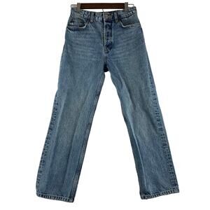 ZARA Denim Jeans Women’s Size 4 Medium Wash Straight Leg Cropped